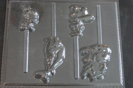 324sp Tiny Stones Pets Chocolate or Hard Candy Lollipop Mold